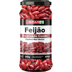 Feijao SPAR Encarnado Cozido Frco 540gr