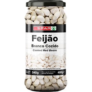 Feijao SPAR Branco Cozido Frasco 540gr