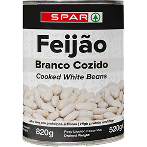 Feijao SPAR Branco Cozido Lata 850gr