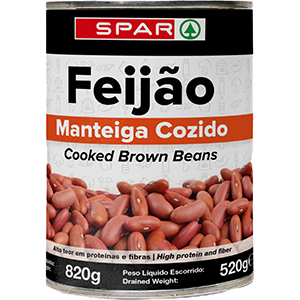 Feijao SPAR Manteiga Cozido Lata 850gr