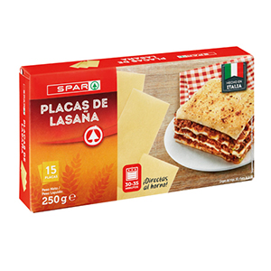Placas P/Lasanha SPAR 250gr