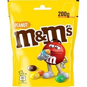 Choc M&Ms Amendoim Bag 200gr