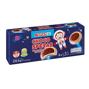 Bolacha SPAR Chocosferas Leite 236gr