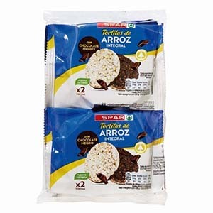 Bolacha SPAR Arroz Choc Negro 4x26,3gr