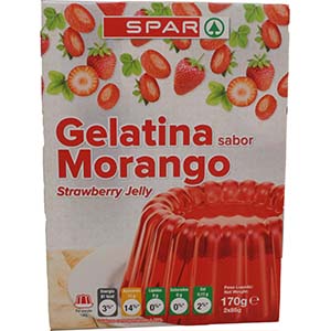 Gelatina SPAR Morango 2x85gr