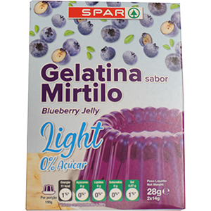 Gelatina SPAR Light Mirtilo 2x15gr
