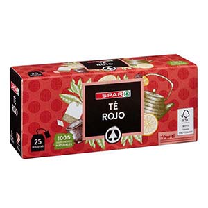 Chá SPAR Vermelho Saq 25un