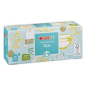 Chá SPAR Tília 25 Saquetas