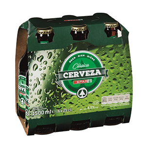 Cerveja SPAR Branca 6x0,25lt
