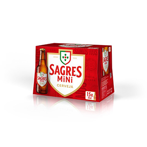 Cerveja SAGRES Mini Branca 15x0,25lt