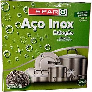 Esfregao SPAR Aco Inox 4un