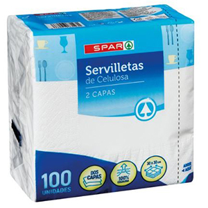 Guard SPAR Folha Dupla Brcs 30X30 100un