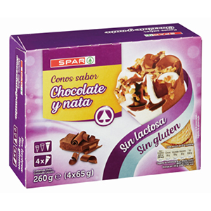 Cone SPAR Nata Choc S/Gl S/Lt 4x120ml