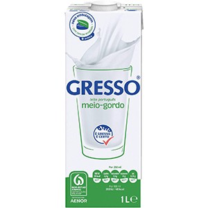 Leite GRESSO UHT Meio Gordo 1lt