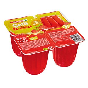 Gelatina SPAR Morango 4x100gr