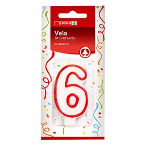 Vela Aniversario SPAR N6 un