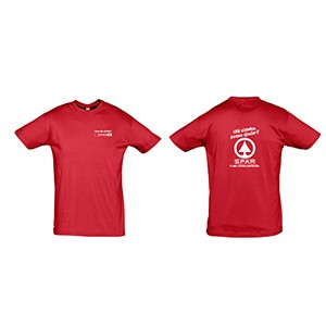 T-Shirt Vermelha SPAR Manga Curta Estampada S